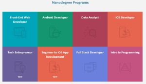 Nanodegrees offered through Udacity